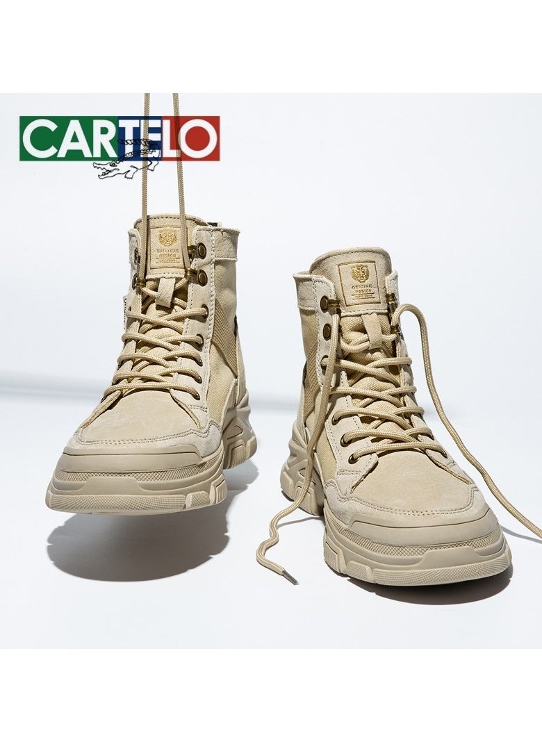 New CARTELO Fashion High Top Outdoor Work Boots