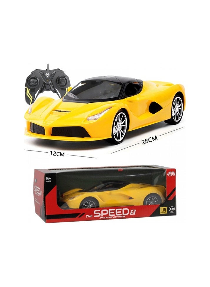 Yellow Fala Remote Controlled Car Kids Remote Controlled Sport Car Simulation Car Model