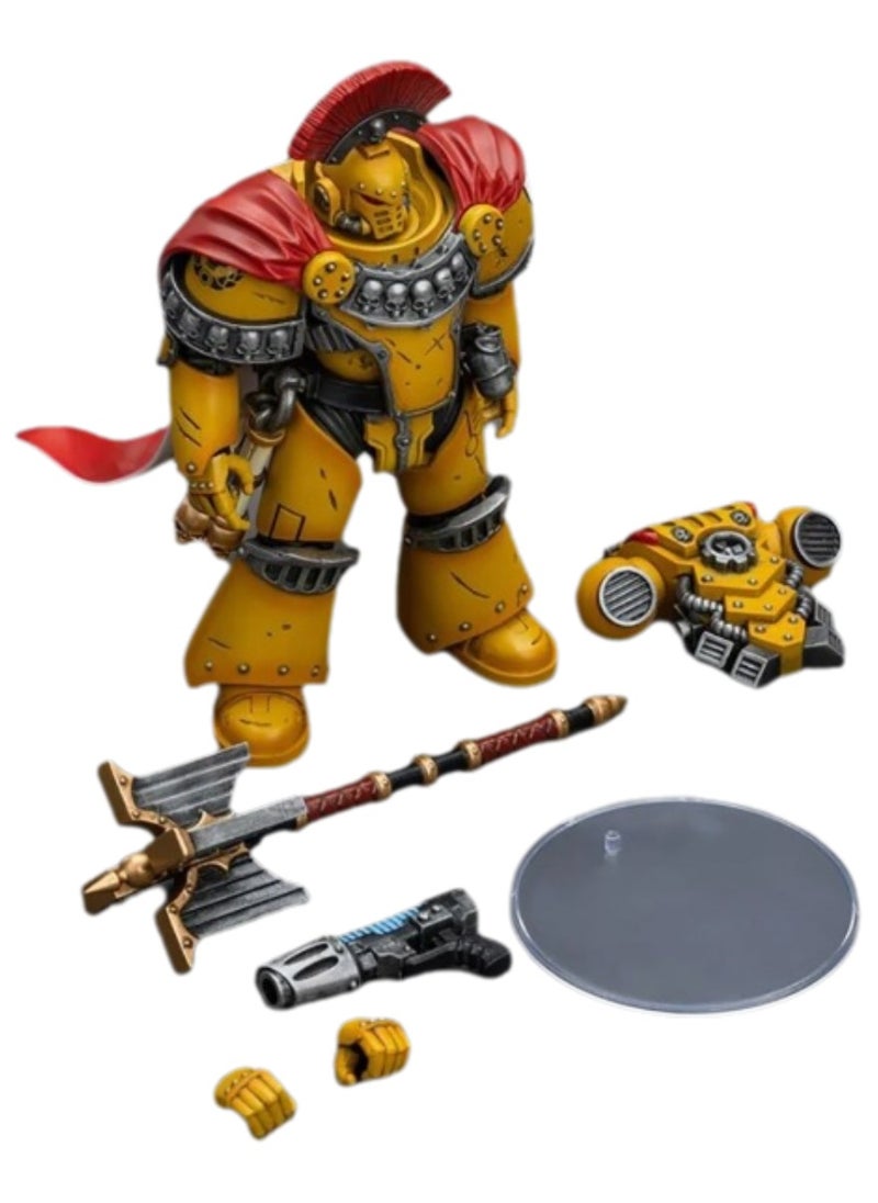 JOYTOY Warhammer 40,000 Action Figure, Imperial Fists - Legion Chaplain Archon, 4.7 Inch 1/18 Warhammer 40K Series Model, Unisex, Adult, New Year Festival, Birthday Gift, Suitable for Children 15 Years Old and Above