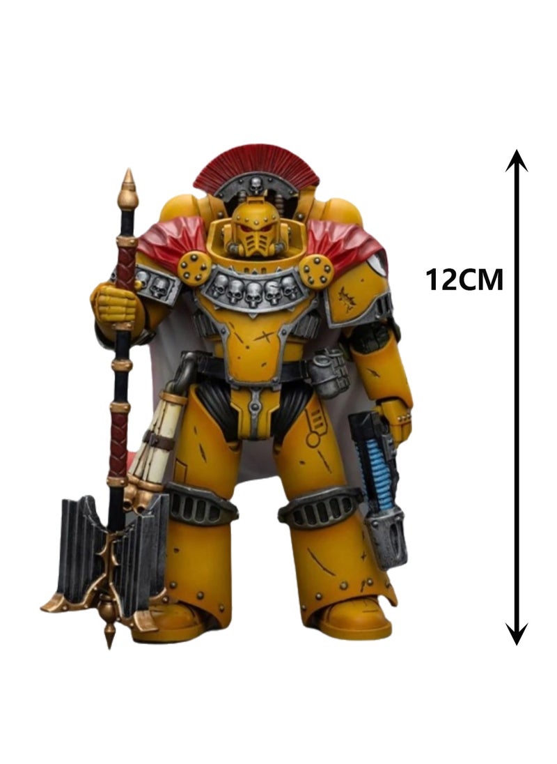 JOYTOY Warhammer 40,000 Action Figure, Imperial Fists - Legion Chaplain Archon, 4.7 Inch 1/18 Warhammer 40K Series Model, Unisex, Adult, New Year Festival, Birthday Gift, Suitable for Children 15 Years Old and Above