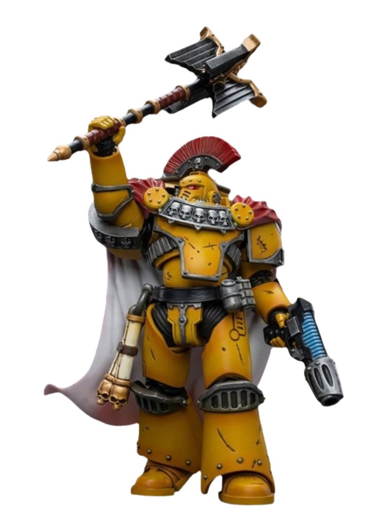 JOYTOY Warhammer 40,000 Action Figure, Imperial Fists - Legion Chaplain Archon, 4.7 Inch 1/18 Warhammer 40K Series Model, Unisex, Adult, New Year Festival, Birthday Gift, Suitable for Children 15 Years Old and Above