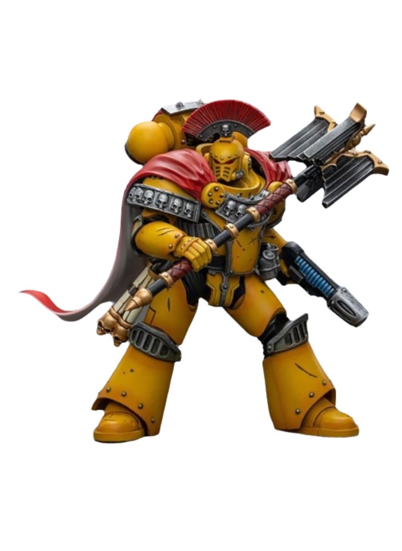 JOYTOY Warhammer 40,000 Action Figure, Imperial Fists - Legion Chaplain Archon, 4.7 Inch 1/18 Warhammer 40K Series Model, Unisex, Adult, New Year Festival, Birthday Gift, Suitable for Children 15 Years Old and Above