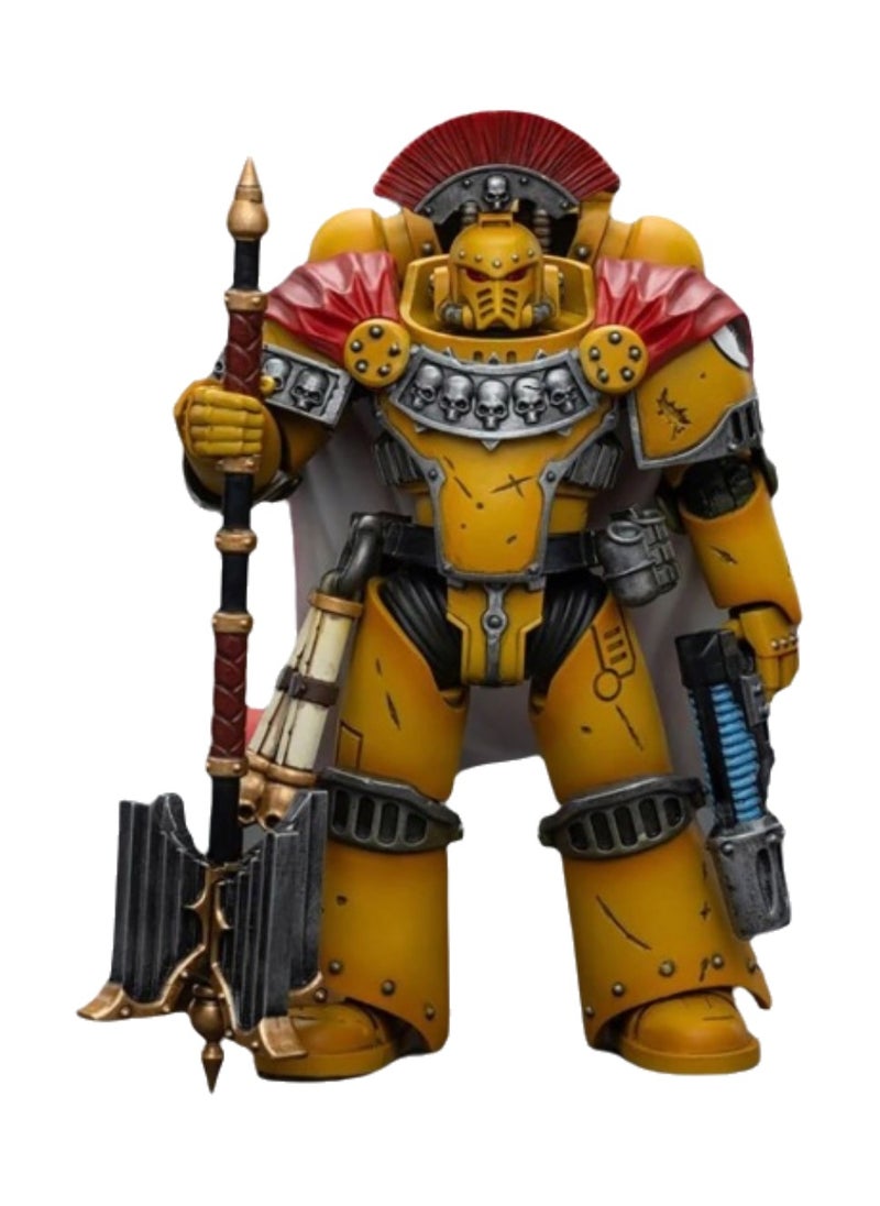 JOYTOY Warhammer 40,000 Action Figure, Imperial Fists - Legion Chaplain Archon, 4.7 Inch 1/18 Warhammer 40K Series Model, Unisex, Adult, New Year Festival, Birthday Gift, Suitable for Children 15 Years Old and Above