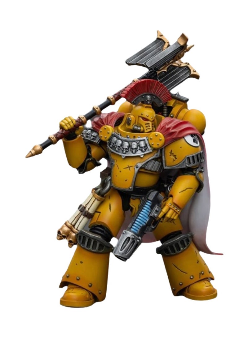 JOYTOY Warhammer 40,000 Action Figure, Imperial Fists - Legion Chaplain Archon, 4.7 Inch 1/18 Warhammer 40K Series Model, Unisex, Adult, New Year Festival, Birthday Gift, Suitable for Children 15 Years Old and Above