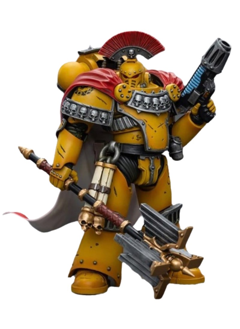 JOYTOY Warhammer 40,000 Action Figure, Imperial Fists - Legion Chaplain Archon, 4.7 Inch 1/18 Warhammer 40K Series Model, Unisex, Adult, New Year Festival, Birthday Gift, Suitable for Children 15 Years Old and Above