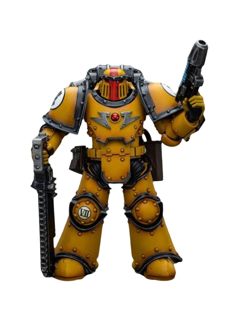 JOYTOY Warhammer 40,000 Action Figure, Imperial Fists MKIII Legion Marauder Squad - Sergeant with Plasma Gun, 4.7 Inch 1/18 Warhammer 40K Series Model, Unisex, Adult, New Year Festival, Birthday Gift, Suitable for Children 15 Years Old and Above