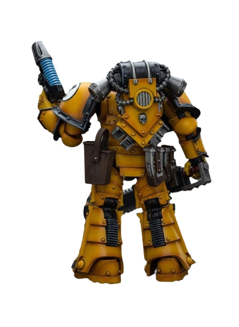 JOYTOY Warhammer 40,000 Action Figure, Imperial Fists MKIII Legion Marauder Squad - Sergeant with Plasma Gun, 4.7 Inch 1/18 Warhammer 40K Series Model, Unisex, Adult, New Year Festival, Birthday Gift, Suitable for Children 15 Years Old and Above