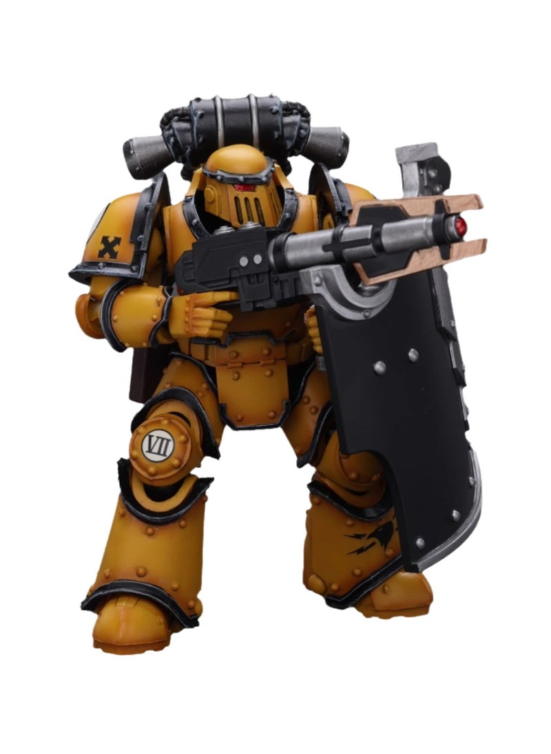 JOYTOY Warhammer 40,000 Action Figures, Imperial Fists MkⅢ Legion Siege Squadron - Siege Troopers Equipped with Laser Cutting Guns, 4.7 Inch 1/18 Warhammer 40K Series Model, Unisex, Adult, New Year Festival, Birthday Gift, Suitable for Children 15 Years Old and Above