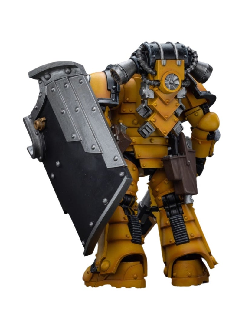 JOYTOY Warhammer 40,000 Action Figures, Imperial Fists MkⅢ Legion Siege Squadron - Siege Troopers Equipped with Laser Cutting Guns, 4.7 Inch 1/18 Warhammer 40K Series Model, Unisex, Adult, New Year Festival, Birthday Gift, Suitable for Children 15 Years Old and Above