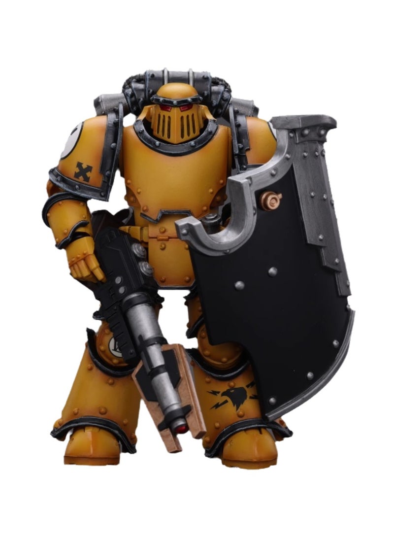 JOYTOY Warhammer 40,000 Action Figures, Imperial Fists MkⅢ Legion Siege Squadron - Siege Troopers Equipped with Laser Cutting Guns, 4.7 Inch 1/18 Warhammer 40K Series Model, Unisex, Adult, New Year Festival, Birthday Gift, Suitable for Children 15 Years Old and Above