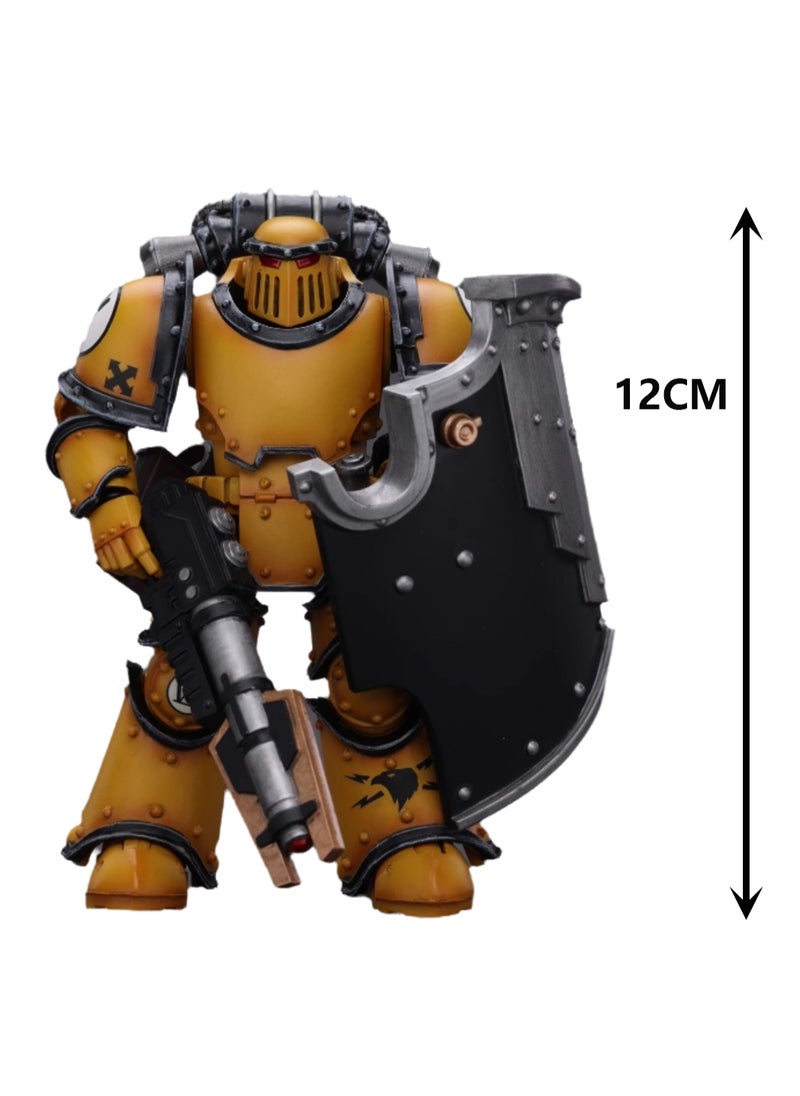 JOYTOY Warhammer 40,000 Action Figures, Imperial Fists MkⅢ Legion Siege Squadron - Siege Troopers Equipped with Laser Cutting Guns, 4.7 Inch 1/18 Warhammer 40K Series Model, Unisex, Adult, New Year Festival, Birthday Gift, Suitable for Children 15 Years Old and Above