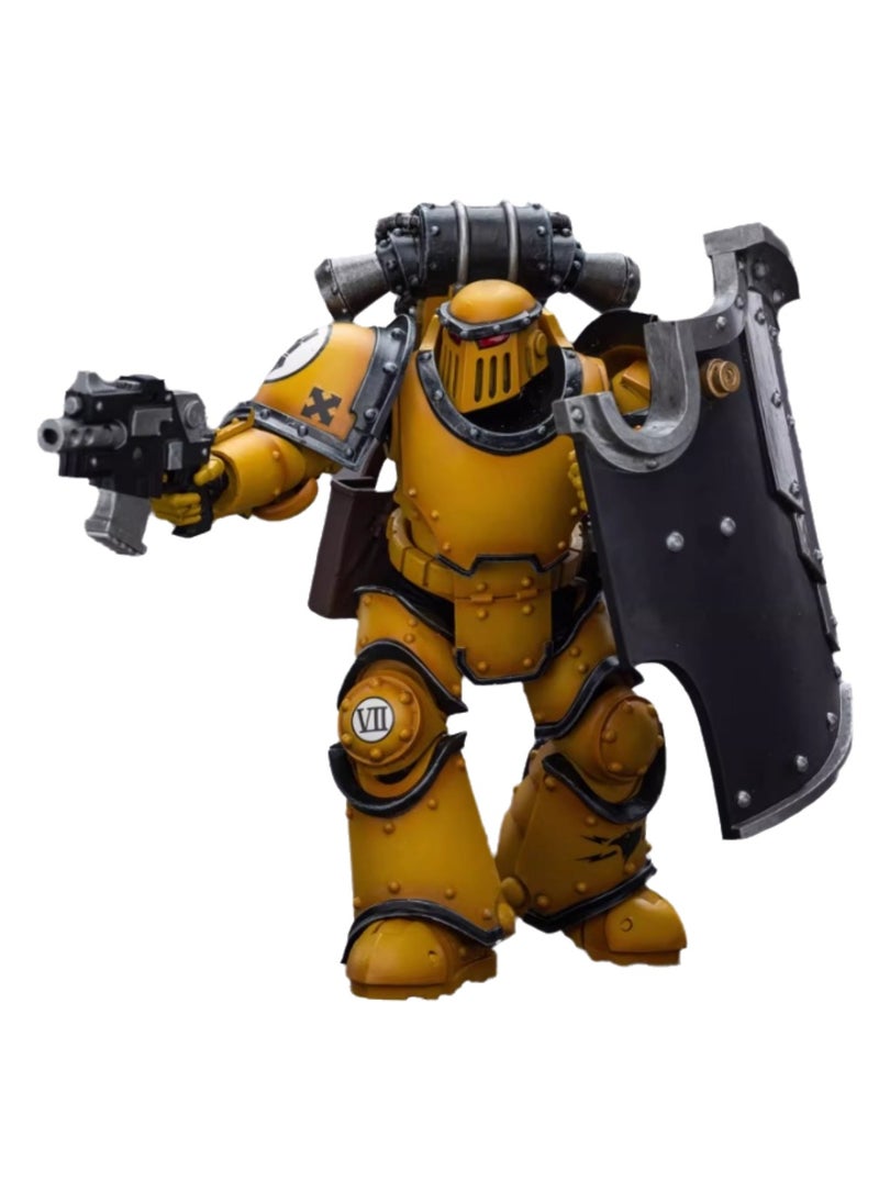 JOYTOY Warhammer 40,000 Action Figures, Imperial Fists MkⅢ Legion Siege Squadron - Siege Troopers Equipped with Laser Cutting Guns, 4.7 Inch 1/18 Warhammer 40K Series Model, Unisex, Adult, New Year Festival, Birthday Gift, Suitable for Children 15 Years Old and Above