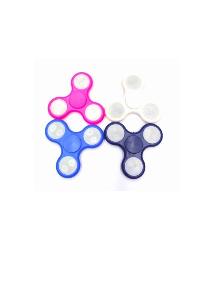 Led Light Hand Fidget Spinner Toys, Set of 8, Assorted Colours