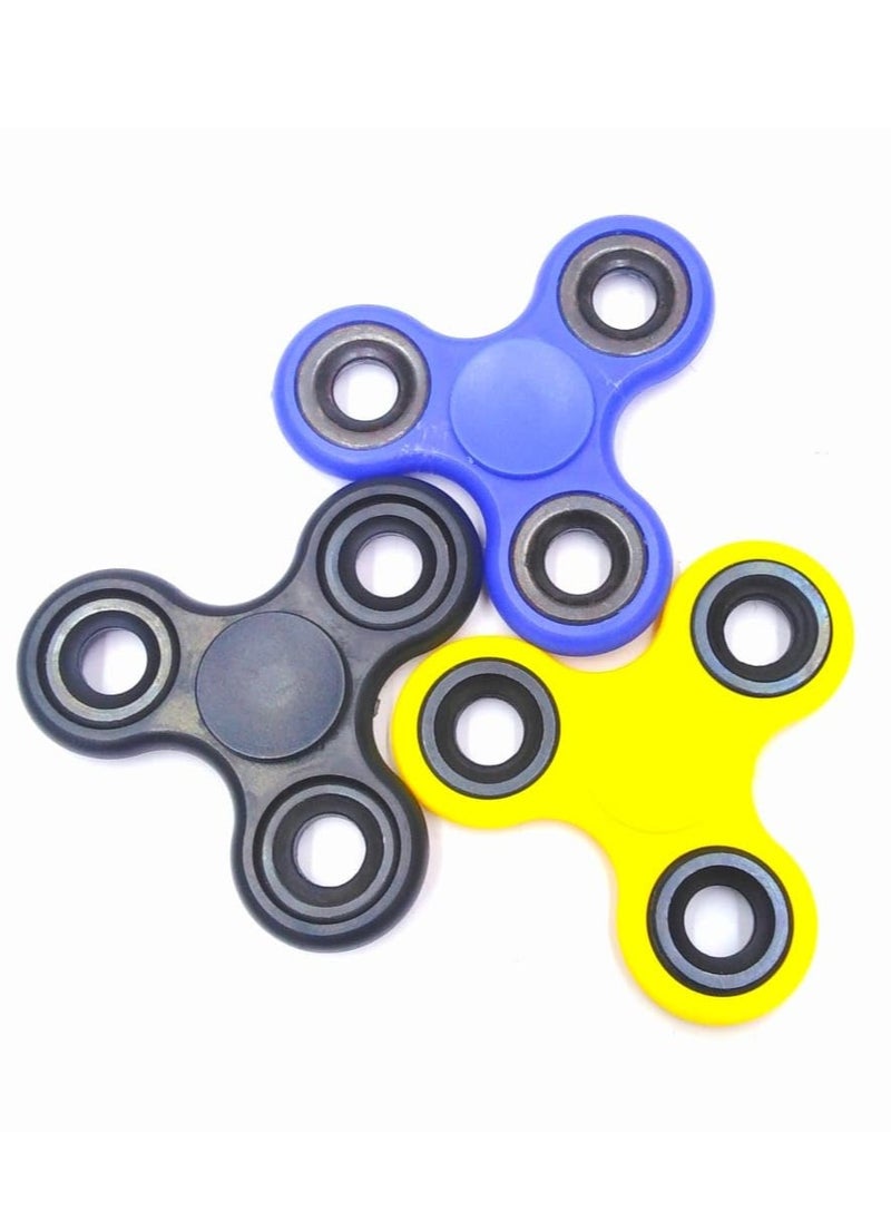 Hand Fidget Spinners, Assorted Colours, Set of 12, Plastic