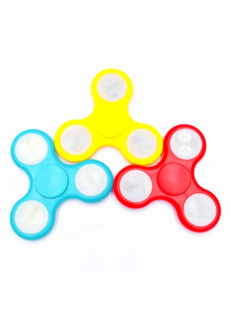 Light Led Hand Fidget Spinner Toys, Set of 4, Assorted Colours