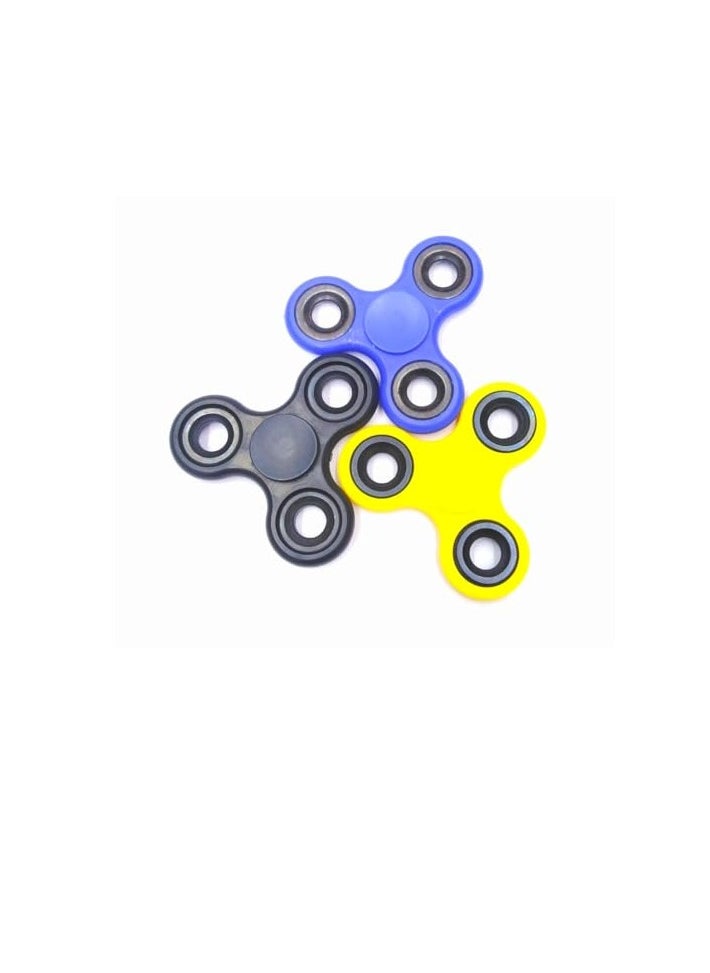 Hand Spinner Toys, Set of 6, Yellow, White, Blue