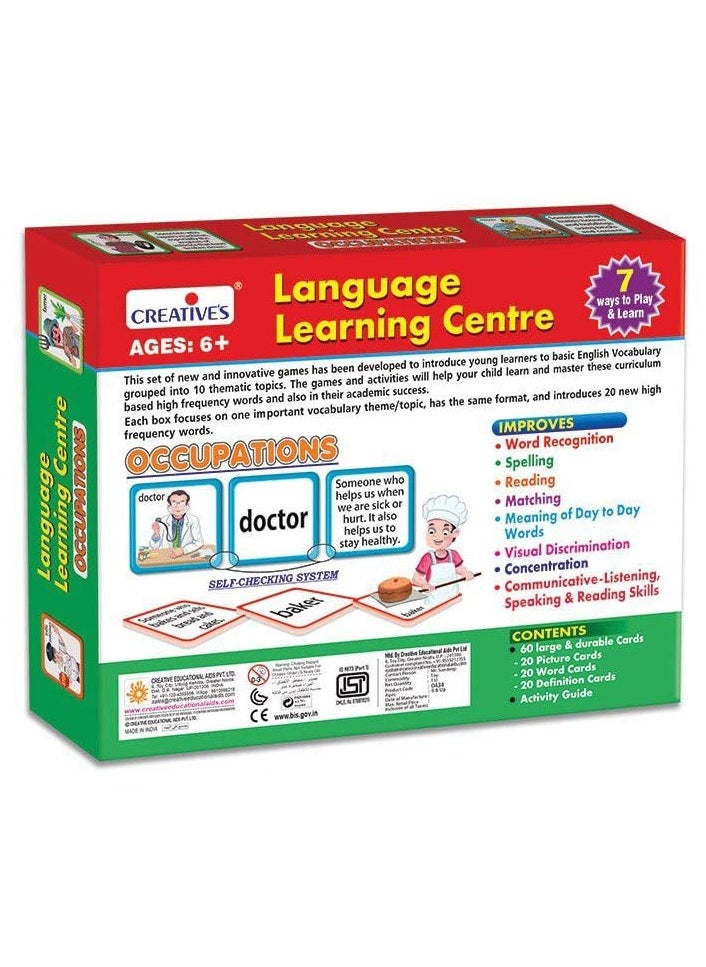 Creative's Language Learning Center- Occupation | Learning Game | Home & School Learning Pack | Educational Game for Kids | 7 Ways to Play & Learn | Ages 6 & up Children