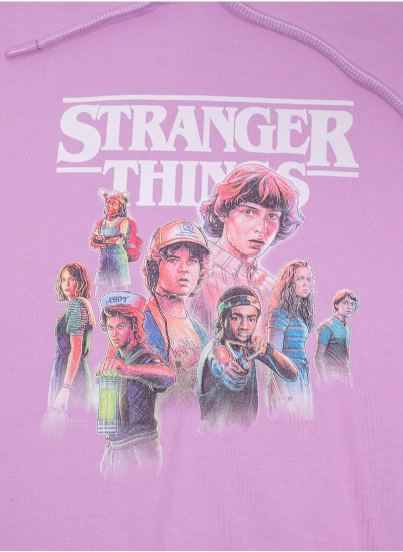 Stranger Things - Girls Sleeveless Hooded Sweat Top