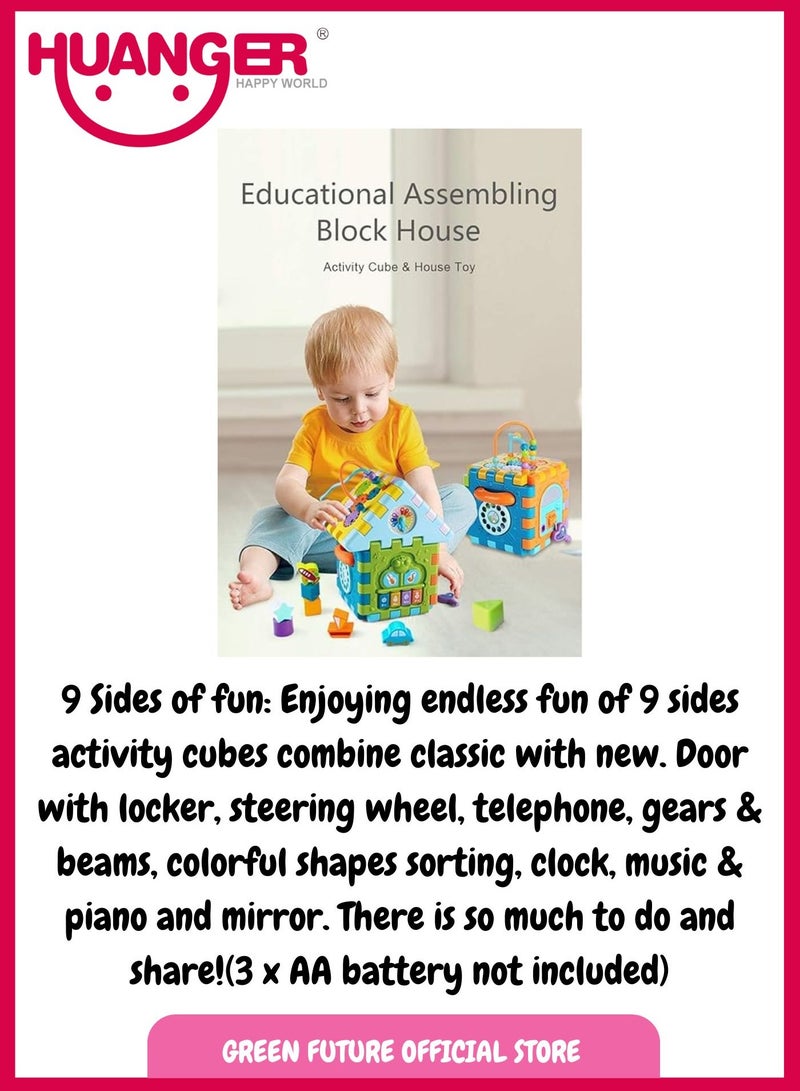 Baby Educational Learning House Toy with Shape Sorter, Gears, and Fun Interactive Activities – Promotes Early Development for Toddlers – Perfect for Learning, Exploration, and Creativity