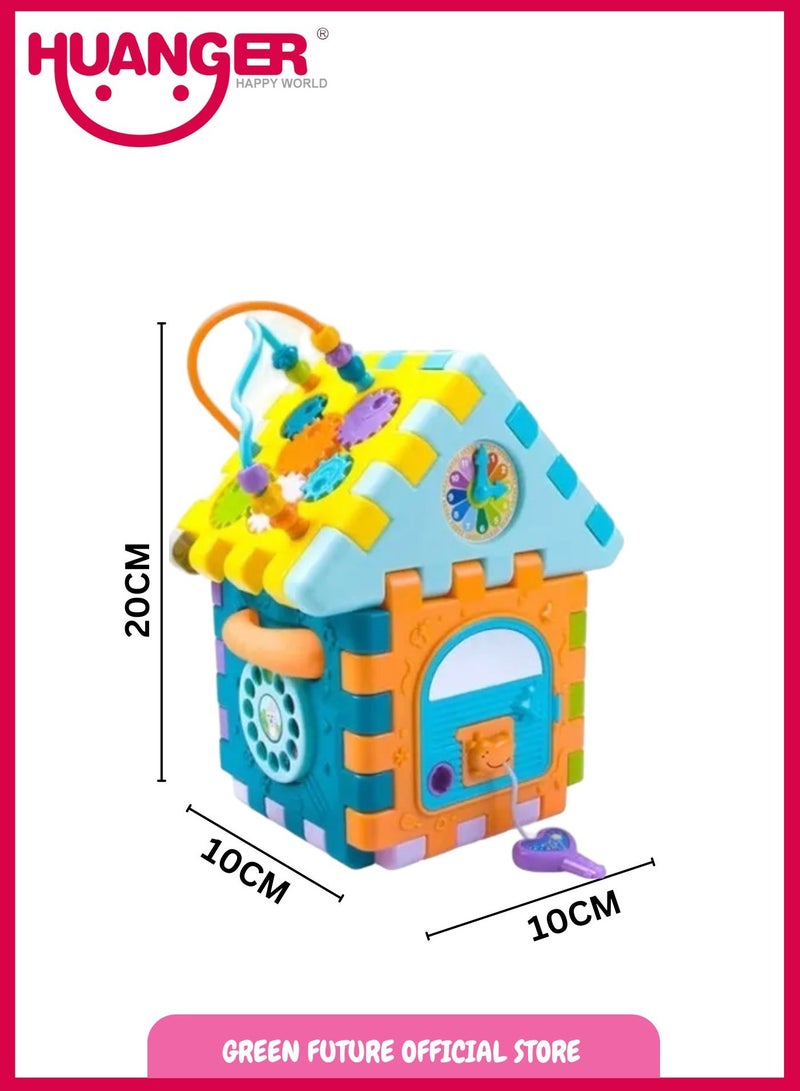 Baby Educational Learning House Toy with Shape Sorter, Gears, and Fun Interactive Activities – Promotes Early Development for Toddlers – Perfect for Learning, Exploration, and Creativity