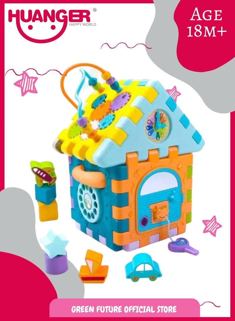 Baby Educational Learning House Toy with Shape Sorter, Gears, and Fun Interactive Activities – Promotes Early Development for Toddlers – Perfect for Learning, Exploration, and Creativity