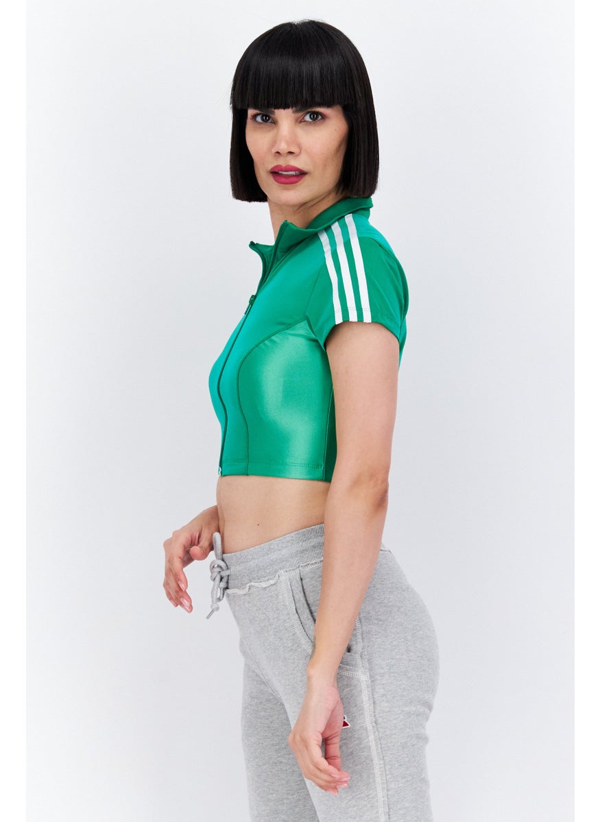 Women Sportswear Fit Training Crop Top, Green