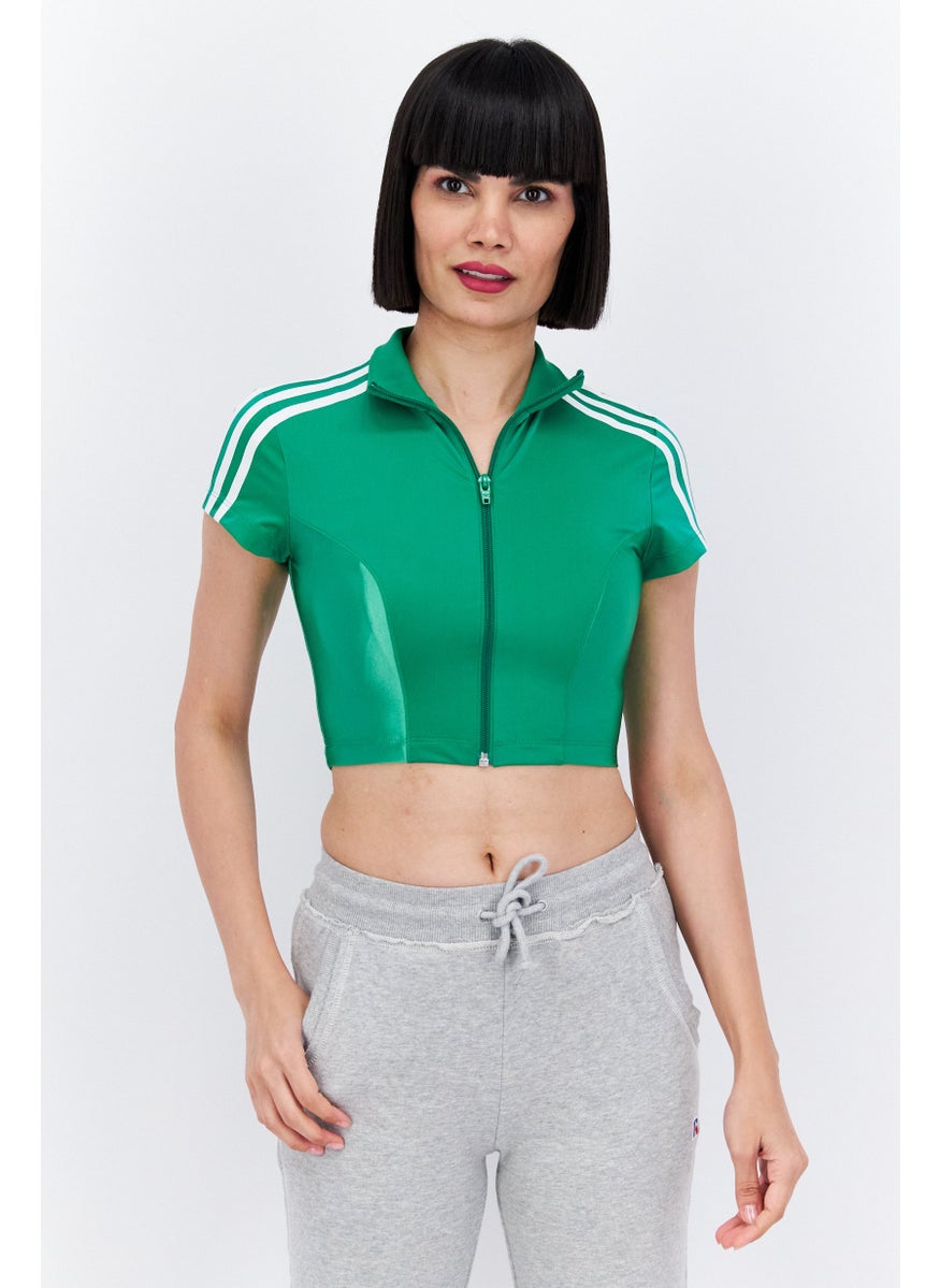 Women Sportswear Fit Training Crop Top, Green