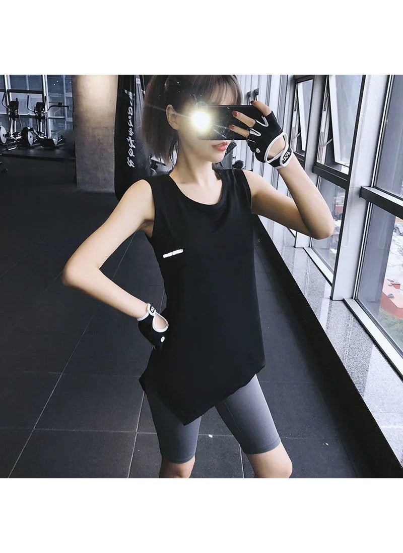 Womens Sleeveless Yoga Top Quick-Dry Running Shirt 2024863# vest Black 863# vest Black