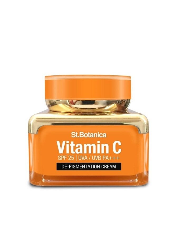 StBotanica Vitamin C, E & Hyaluronic Acid DePigmentation Cream, 50g - Brightening & Tan Removal