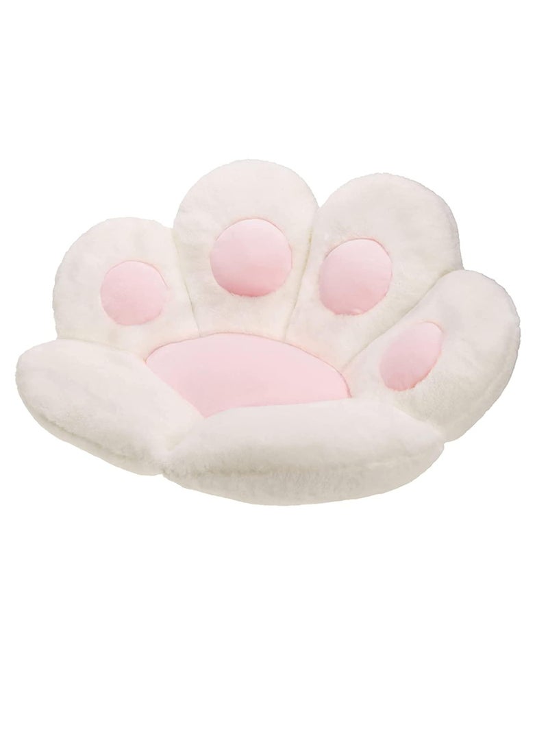 Cat Paw Cushion, Soft Lazy Sofa Kawaii Bear Paw Pillows, Durable And Comfortable Stuffed Floor Cushion, Easy To Clean Long Lasting Chair Cushion For Home And Office, (1pc, White)