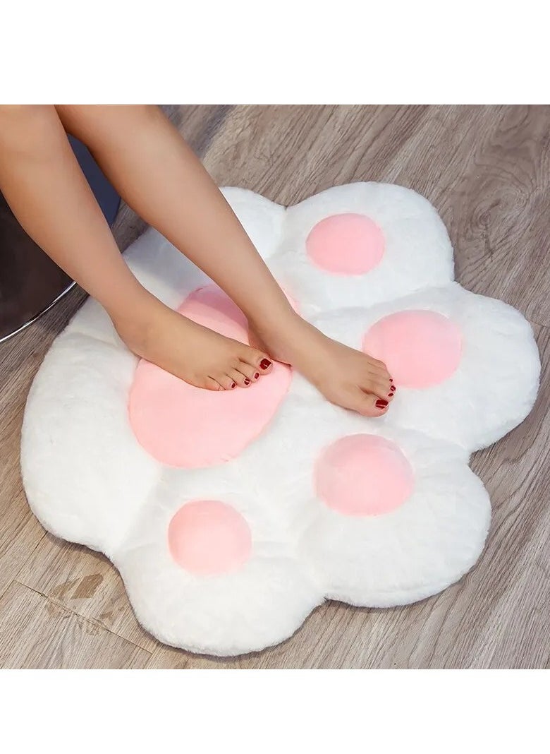 Cat Paw Cushion, Soft Lazy Sofa Kawaii Bear Paw Pillows, Durable And Comfortable Stuffed Floor Cushion, Easy To Clean Long Lasting Chair Cushion For Home And Office, (1pc, White)