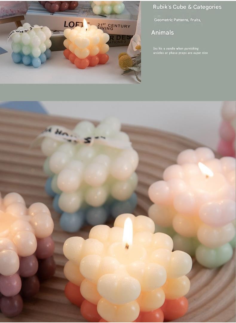 Magic Cube Aromatherapy Candle Companion Gift Ins Home Decoration（White Peach Oolong）