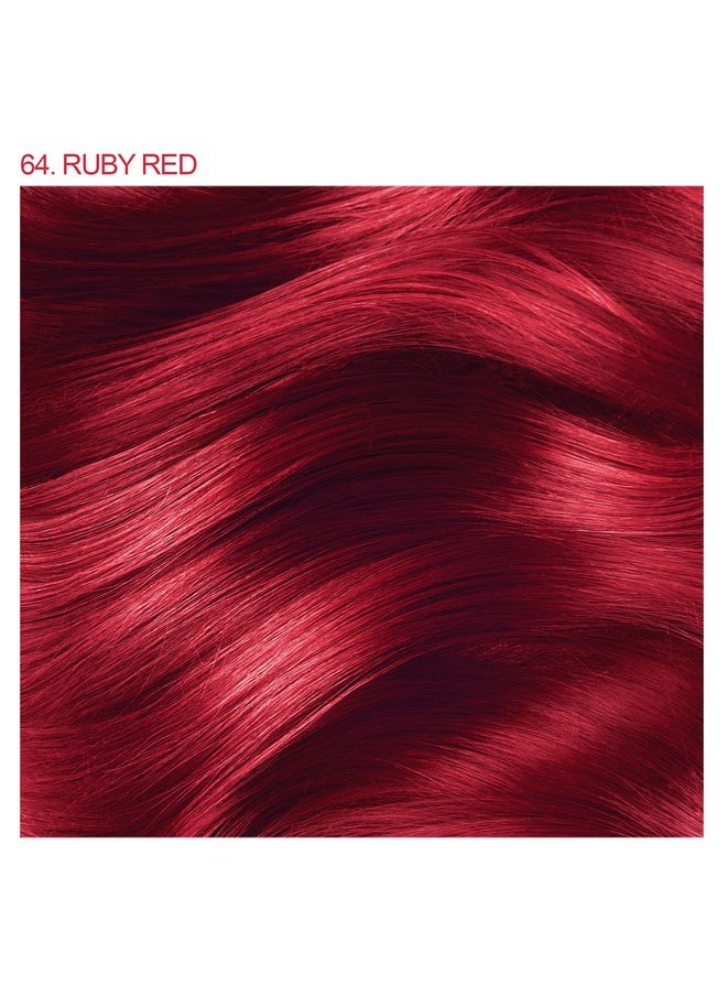 Adore Semi Permanent Hair Color - Vegan and Cruelty-Free Red Hair Dye - 4 Fl Oz - 064 Ruby Red (Pack of 1)