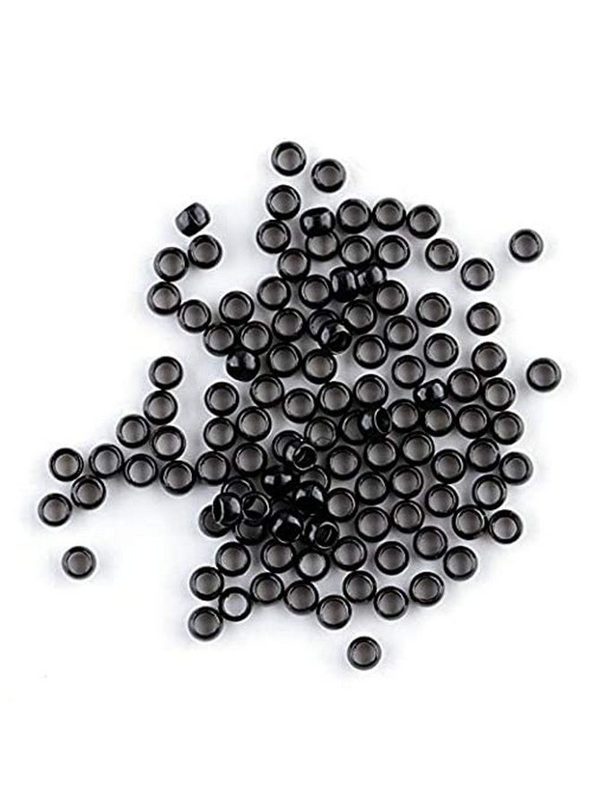 Nano Copper Micro Rings Dreadlock Beads Microlink nano micro tube ring For Tip/Ring Hair Extensions Link Hair Tools Accessories (#1 Black)