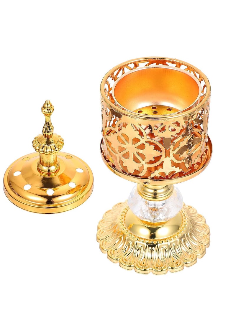 Arabian Iense Burner Golden Iron Iense Holder Oud Censer Frankiense Resin Burner Censer Housewarming, Party, Birthday Delicate Gift