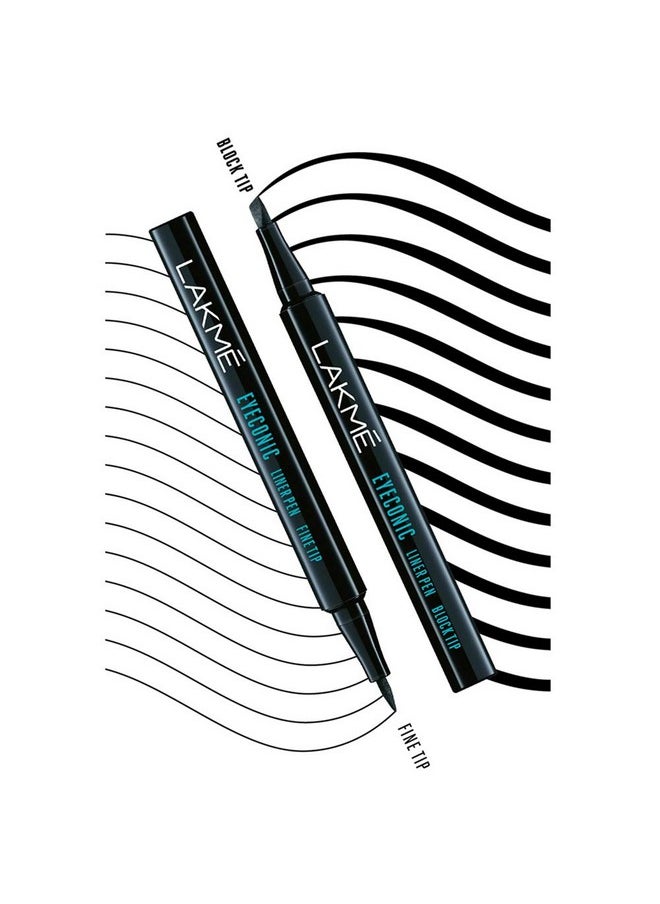 LAKMÉ Eyeconic Fine Tip Liner Pen, Black, 1ml