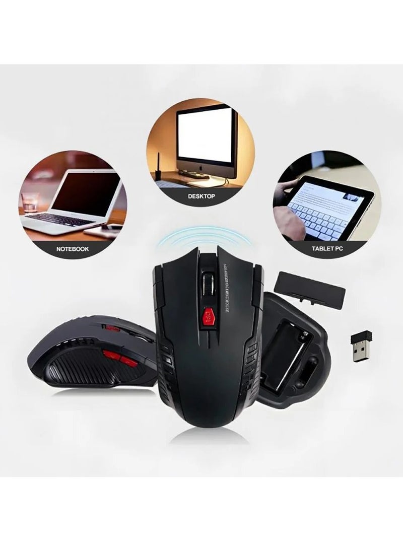 2.4Ghz Wireless Mouse, Portable Optical Office Mouse, Lightweight Compact Photoelectric Mouse With USB Receiver, Strong And Durable Gaming Mouse For Computer Laptop, (1pc, Black)