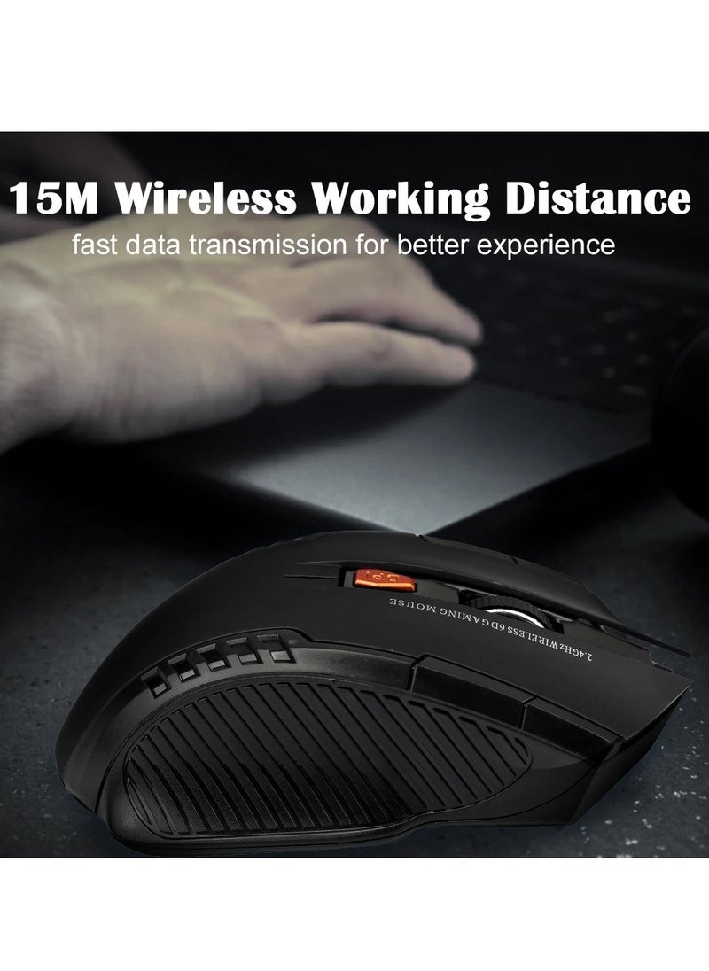 2.4Ghz Wireless Mouse, Portable Optical Office Mouse, Lightweight Compact Photoelectric Mouse With USB Receiver, Strong And Durable Gaming Mouse For Computer Laptop, (1pc, Black)