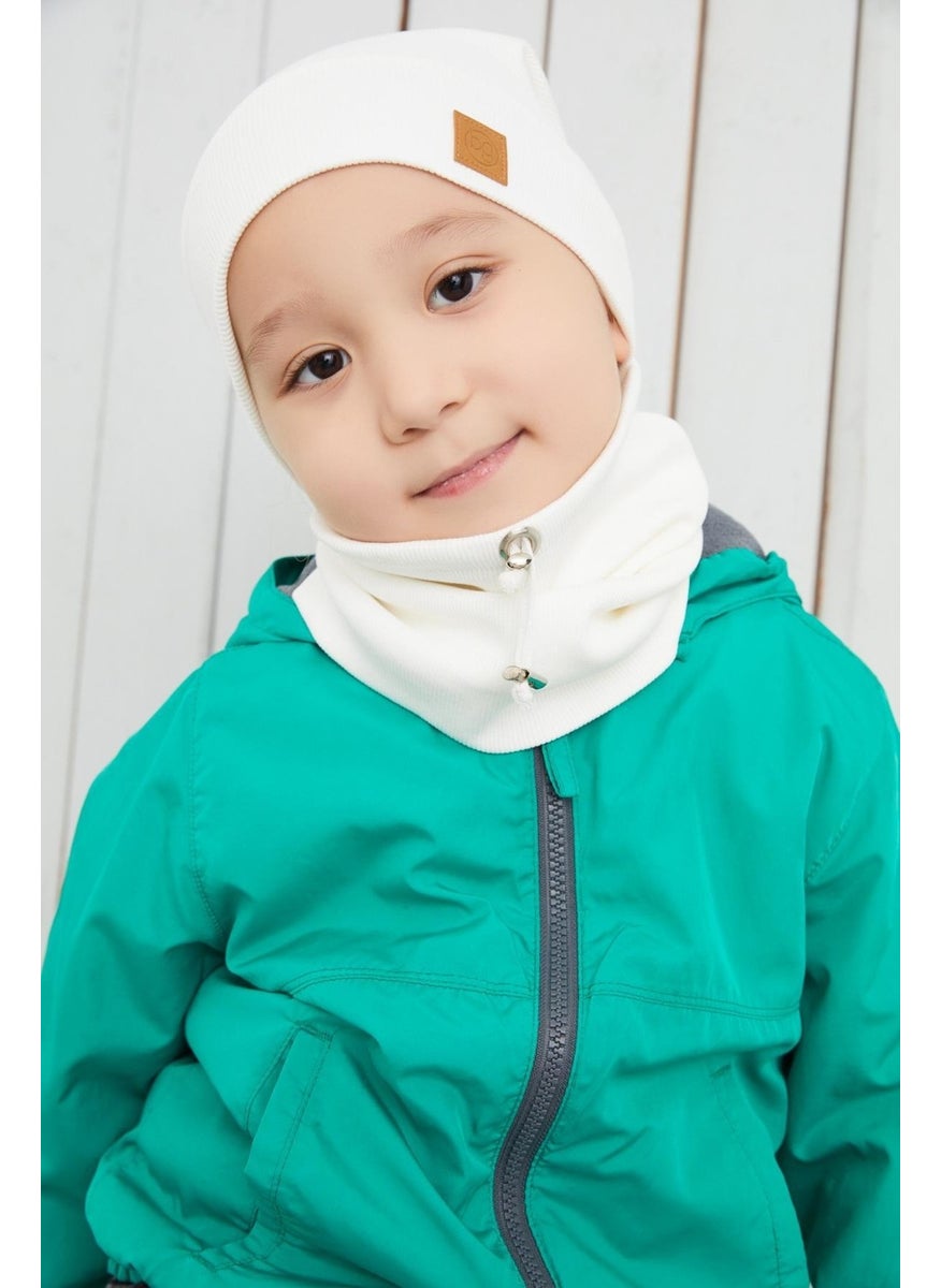 Boy's White Hat Beanie Handmade Cotton Camisole