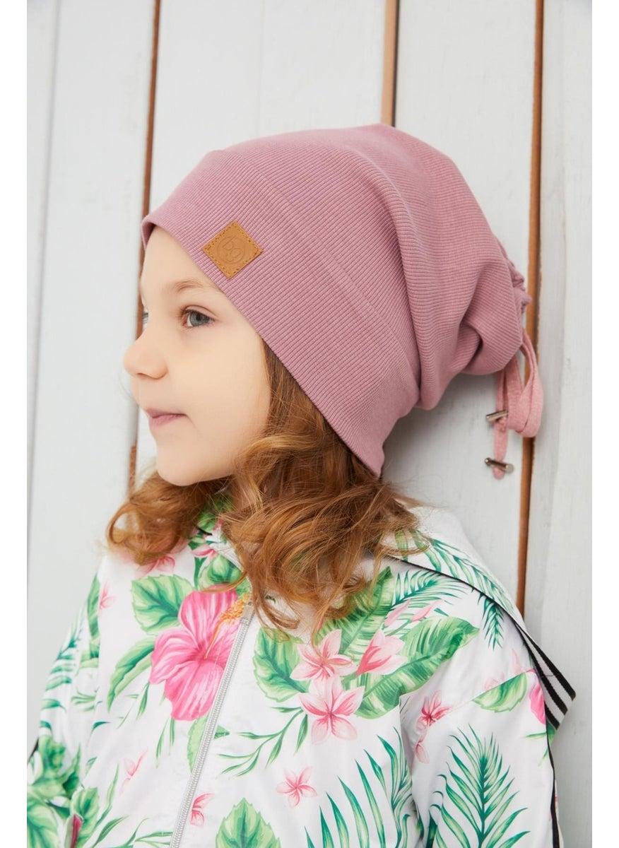 Girl's Light Pink Hat Beanie Handmade Cotton Camisole