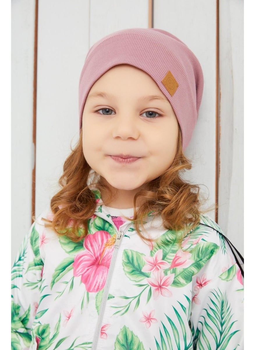 Girl's Light Pink Hat Beanie Handmade Cotton Camisole