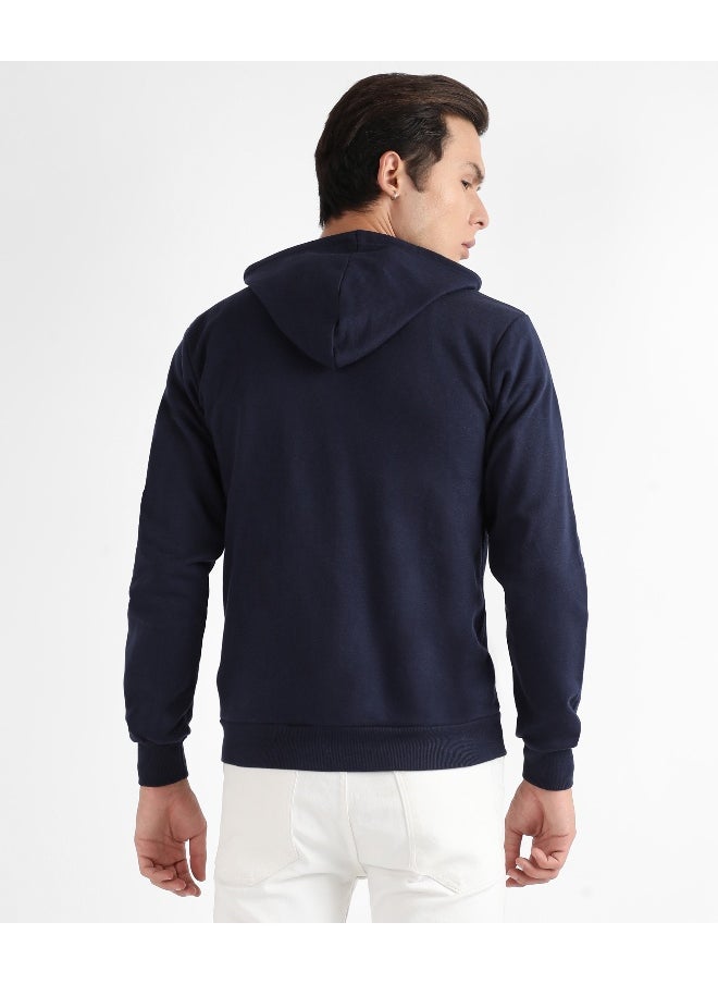 Men's Dark Blue Honest Hoodie With Insert Pocket