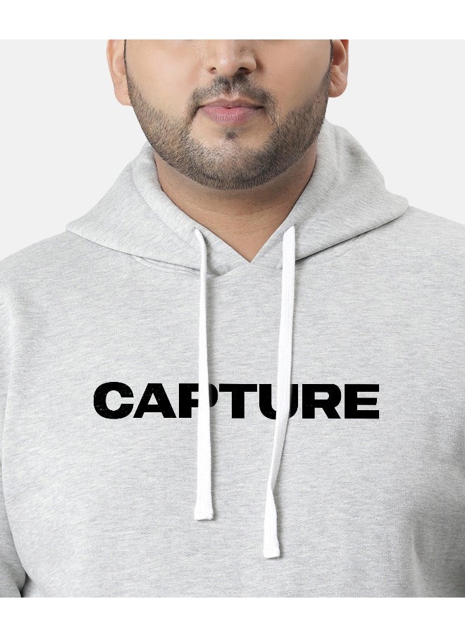 Instafab Plus Men's Grey Capture Hoodie