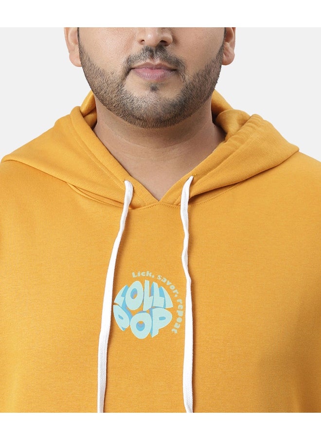 Instafab Plus Men's Mustard Yellow Lollipop Hoodie