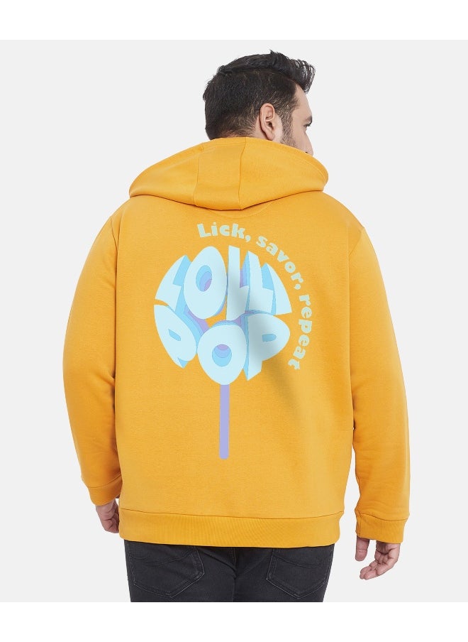 Instafab Plus Men's Mustard Yellow Lollipop Hoodie