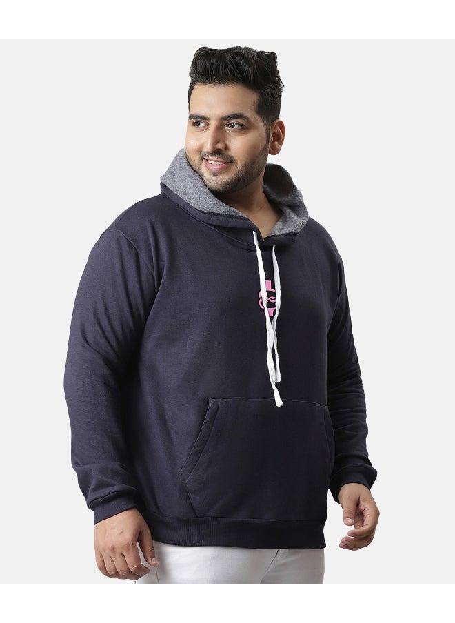 Instafab Plus Men's Navy Blue Braindead Hoodie