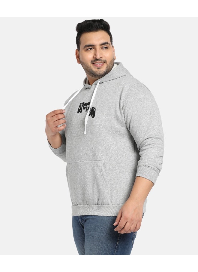 Instafab Plus Men's Grey Open Mind Hoodie