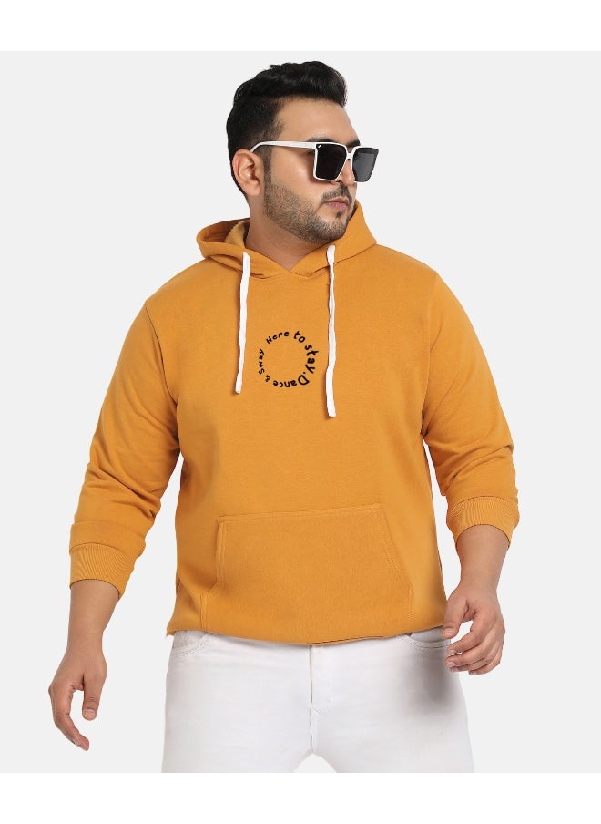 Instafab Plus Men's Mustard Yellow Earth Dance Hoodie