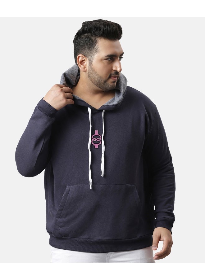 Instafab Plus Men's Navy Blue Braindead Hoodie