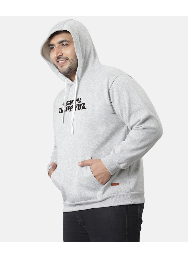 Instafab Plus Men's Grey Only Human Hoodie